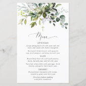 Greenery, Eucalyptus Leaves, Boho, Baptism Menu (Vorderseite)