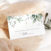 Greenery, Eucalyptus Leaves, Boho, Baptism Platzkarte