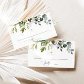 Greenery, Eucalyptus Leaves, Boho, Baptism Platzkarte