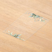 Greenery, Eucalyptus Leaves, Boho, Birthday Acryleinladungen (Ablage )