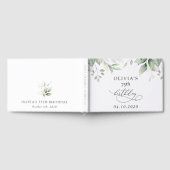 Greenery, Eucalyptus Leaves, Boho, Birthday Gästebuch (Voll)