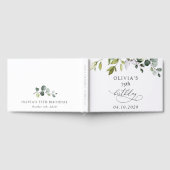 Greenery, Eucalyptus Leaves, Boho, Birthday Gästebuch (Voll)