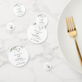 Greenery, Eucalyptus Leaves, Boho, Birthday Konfetti