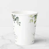 Greenery, Eucalyptus Leaves, Boho, Birthday Pappbecher (Rechts)