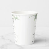 Greenery, Eucalyptus Leaves, Boho, Birthday Pappbecher (Rechts)