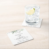 Greenery, Eucalyptus Leaves, Boho, Birthday Rechteckiger Pappuntersetzer (Vor Ort)