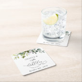 Greenery, Eucalyptus Leaves, Boho, Birthday Rechteckiger Pappuntersetzer (Vor Ort)