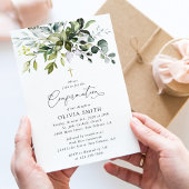Greenery, Eucalyptus Leaves, Boho, Confirmation Einladung