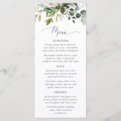 Greenery, Eucalyptus Leaves, Boho, Wedding Menu Menükarte (Vorderseite)