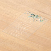 Greenery, Eucalyptus Leaves, First Holy Communion Acryleinladungen (Ablage )