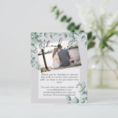 Greenery Eucalyptus Lilac Lemon Gray Wedding (Stehend Vorderseite)