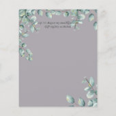 Greenery Eucalyptus Lilac Lemon Gray Wedding (Rückseite)