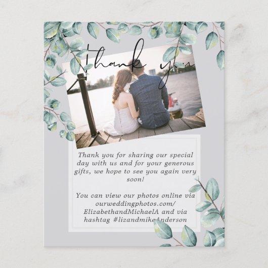 Greenery Eucalyptus Lilac Lemon Gray Wedding (Vorderseite)