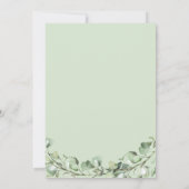 Greenery Eucalyptus Modern Geometric Baby Shower Einladung (Rückseite)