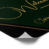 Greenery Eucalyptus Moody Welcome Wedding Poster (Ecke)