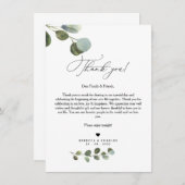 Greenery Eucalyptus Napkin Dankeschön Karte (Vorne/Hinten)