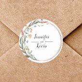 Greenery Eucalyptus Personalisiert Wedding Runder Aufkleber