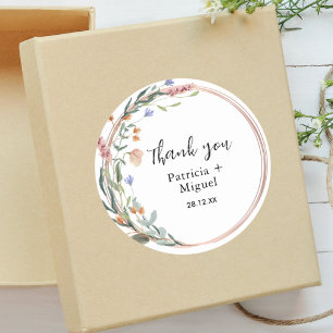 Greenery Eucalyptus Personalisiert Wedding Vielen  Runder Aufkleber