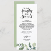 Greenery Eucalyptus Place Einstellung Danke Karte (Vorne/Hinten)