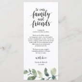 Greenery Eucalyptus Place Einstellung Danke Karte (Vorderseite)