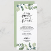 Greenery Eucalyptus Place Einstellung Danke Karte (Vorne/Hinten)