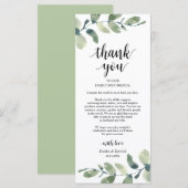 Greenery Eucalyptus Place Einstellung Danke Karte (Vorne/Hinten)