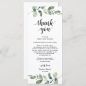 Greenery Eucalyptus Place Einstellung Danke Karte (Vorne/Hinten)