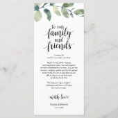 Greenery Eucalyptus Place Einstellung Danke Karte (Vorderseite)