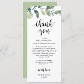 Greenery Eucalyptus Place Einstellung Danke Karte (Vorne/Hinten)