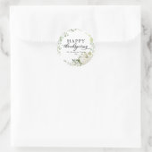 Greenery Eucalyptus Pumpkin Erntedank Dinner Runder Aufkleber (Tasche)