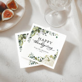 Greenery Eucalyptus Pumpkin Erntedank Dinner Serviette