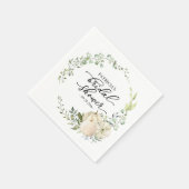 Greenery Eucalyptus Pumpkin Fall Brautparty Serviette (Ecke)