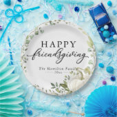 Greenery Eucalyptus Pumpkin Friendsgiving Dinner Pappteller (Party)