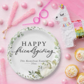 Greenery Eucalyptus Pumpkin Friendsgiving Dinner Pappteller (Party)