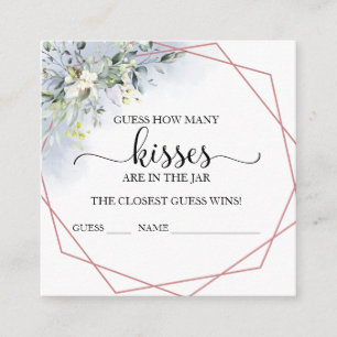 Greenery Eucalyptus rät wie viele Kisses Cards Begleitkarte