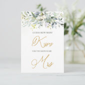 Greenery Eucalyptus rät wie viele Küsse in Jar Begleitkarte (Stehend Vorderseite)