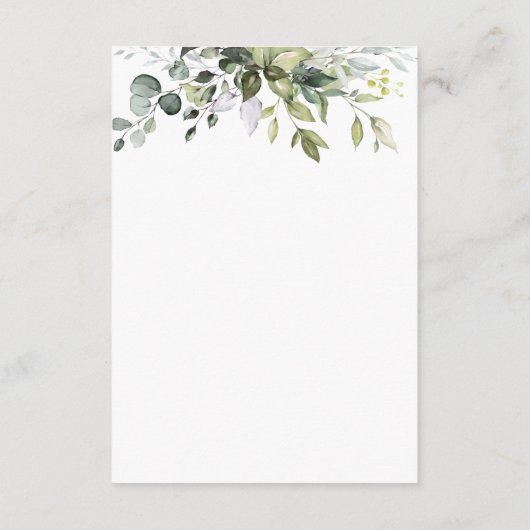 Greenery Eucalyptus rät wie viele Küsse in Jar Begleitkarte (Rückseite)