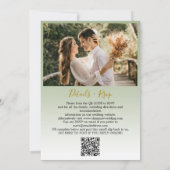 Greenery Eucalyptus Round Frame QR Code Wedding Einladung (Rückseite)
