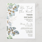 Greenery Eucalyptus Sage Elopement Empfang Flyer (Vorne)