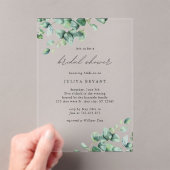 Greenery Eucalyptus script-Brautparty Acryleinladungen (Insitu (Handheld))