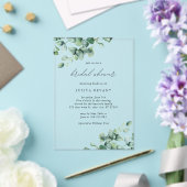 Greenery Eucalyptus script-Brautparty Acryleinladungen (In Situ (Hochzeit))