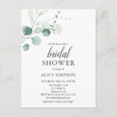 Greenery Eucalyptus Script-Brautparty Postkarte (Vorderseite)