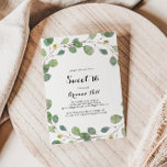 Greenery Eucalyptus Sweet 16 Geburtstagsparty Einladung<br><div class="desc">Diese grüne Eukalyptus süß 16 Geburtstagsfeier Einladung ist perfekt für einen einfachen Geburtstag. Das Design umfasst handgezeichnet botanisch grüne Eukalyptuszweige und Blätter.</div>
