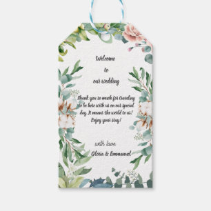 Greenery Eucalyptus Verlass Floral Wedding Geschenkanhänger