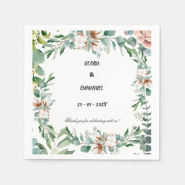 Greenery Eucalyptus Verlass Floral Wedding Serviette