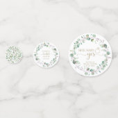 Greenery Eucalyptus Watercolor Brautparty Konfetti (Rückseiten)