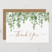Greenery Eucalyptus Watercolor Gold Script Wedding