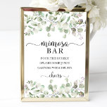 Greenery Eucalyptus Watercolor Mimosa Bar Sign Poster<br><div class="desc">Greenery Eucalyptus Watercolor Mimosa Bar Sign</div>