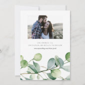 Greenery Eucalyptus Watercolor Save The Date (Rückseite)