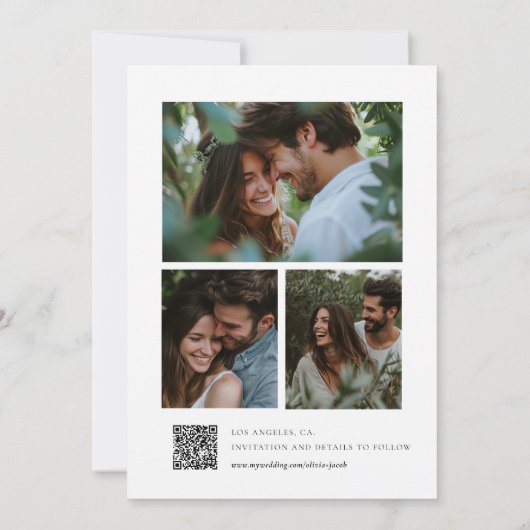 Greenery Eucalyptus Watercolor Save The Date (Rückseite)